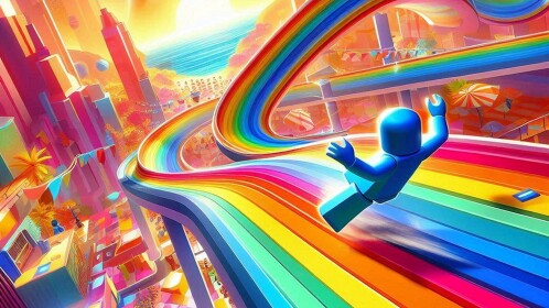 BIGGEST WATERSLIDE ON ROBLOX! 