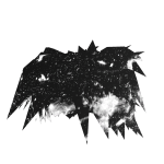 Black Galaxy Scene Hair