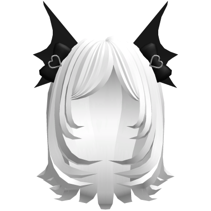 cute layered bat hair in white