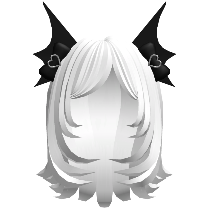cute layered bat hair in white