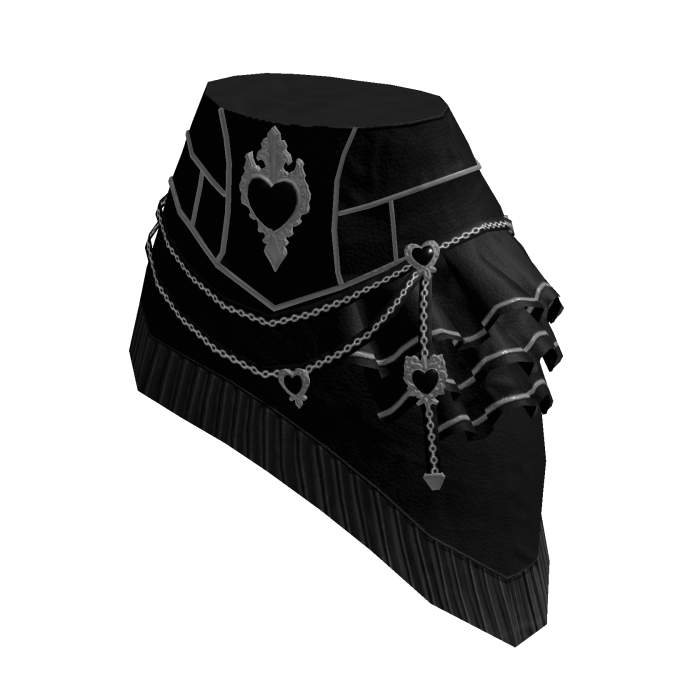 ✧♡✧ Black Goth Ruffle Heart Mini Skirt