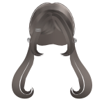 ♡ FREE : cute platinum ash pigtails clip hair