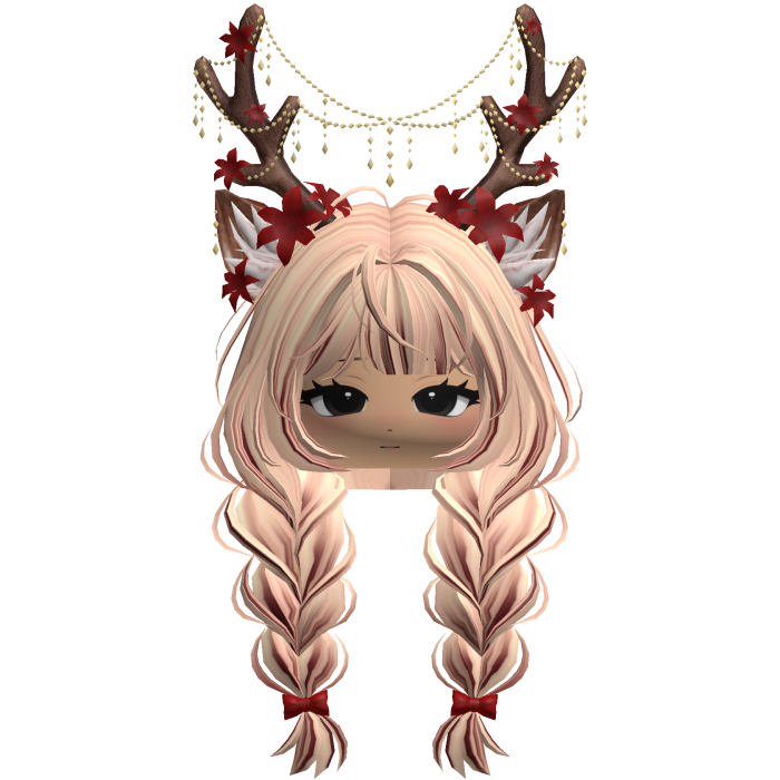Ethereal Christmas Fairy Fawn Braids w/ Antlers