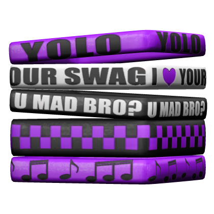 R6 Purple Scene Emo Y2K Rubber Bands Bracelet Set 