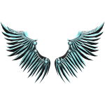 Blue & Black Harbinger Wings