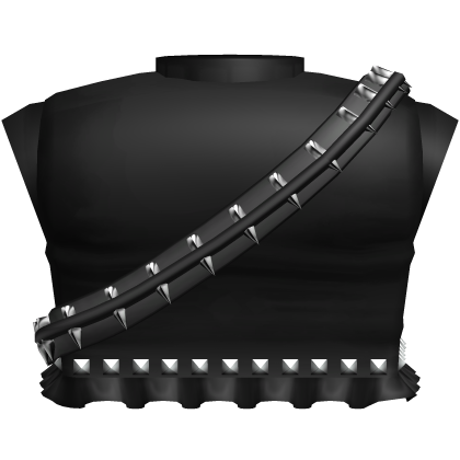 black studded bullet vest crop thumbnail