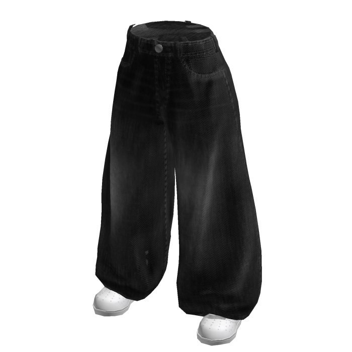 Vintage Baggy Skater Pants (Black)