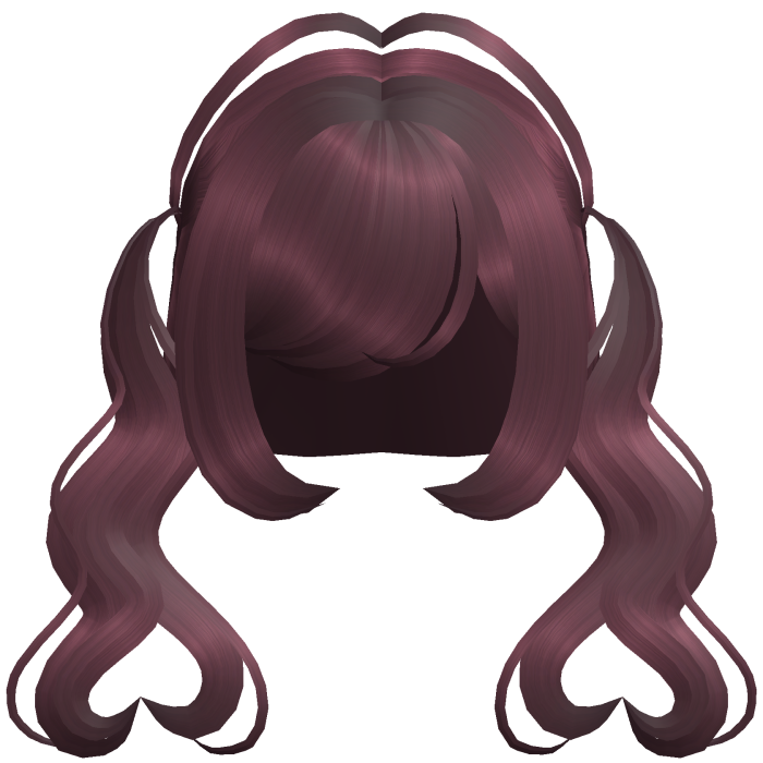 . ‿♡ pretty maroon heart pigtail hair ⊹ . ୨୧