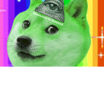 The amazing rainbow doge