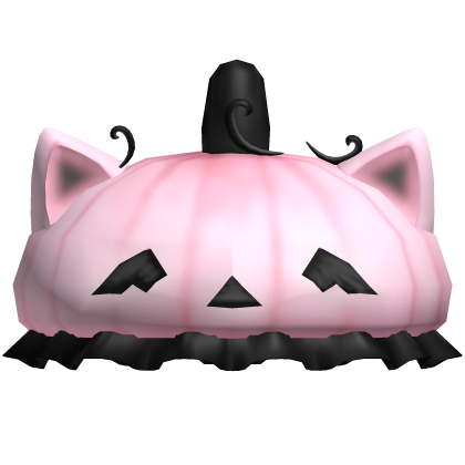 Pink Spooky Halloween Pumpkin Cat Hat