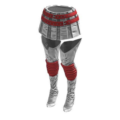 Fashionista Boot Chic Skirt (White Red)
