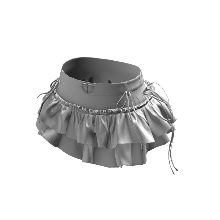 Y2K Bow Ruffled Layer Mini Skirt White [JEYS]