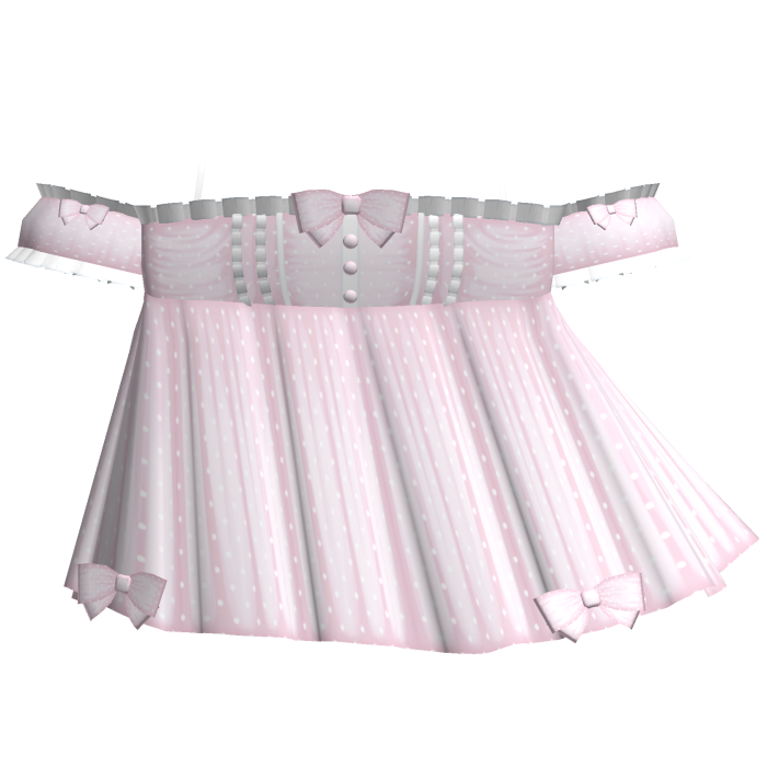 Adorable White and Pink Polka-Dot Ruffle Dress