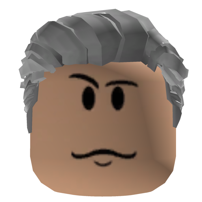 Classic Old Man Head - Gray Hair