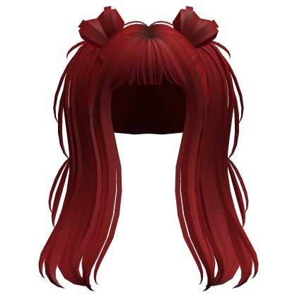 Long Cute Sailor Anime Twintails (Red)  Roblox item