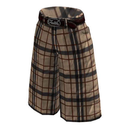 2Sis - Plaid Jorts Pants Cream