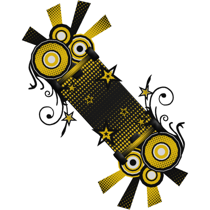 Yellow Frutiger Metro Skateboard Roblox item