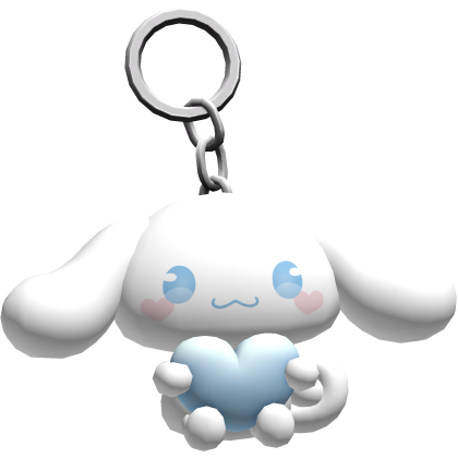 ♡ cloud bunny heart keychain