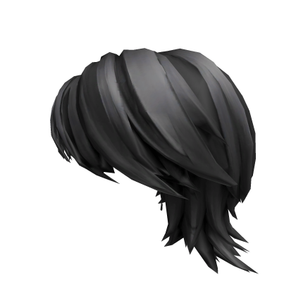 Black Feathered Wolf Cut with Curtain Bangs v2 Roblox item