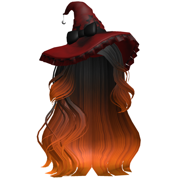 Halloween Side Swept Witch Hair (Black & Orange)