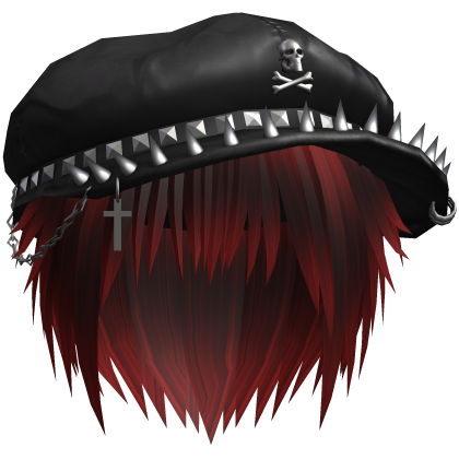 Vkei Emo Red Messy Hair /w Spiky Hat