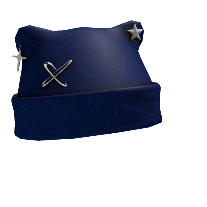 Y2K Star Pin Beanie - Blue 