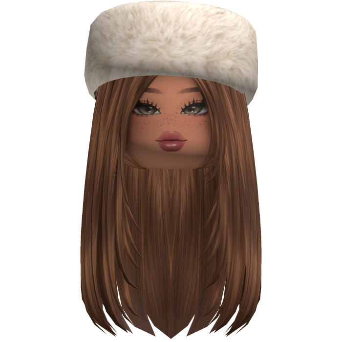 Brunette Green Eyes Baddie Girl with Ushanka