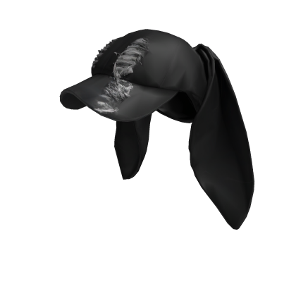 Torn Black Bunny Cap Moe