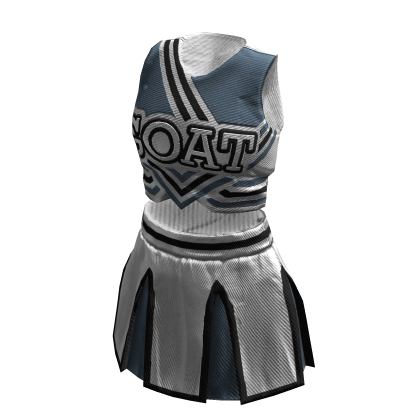 Cheerleader Uniform | White Bluish Silver Black thumbnail