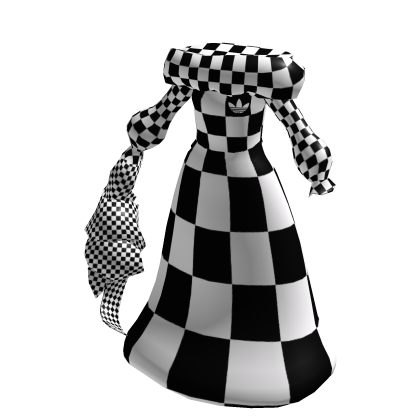 adidas Black & White Chequered Dress
