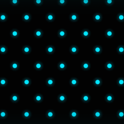 Cyan Glowing Polka Dots