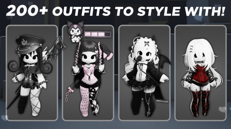 🖤 [UPDATE] Gothic Bubbly Chibi Girl Outfits screenshot 2