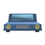 Blue Stretched Car