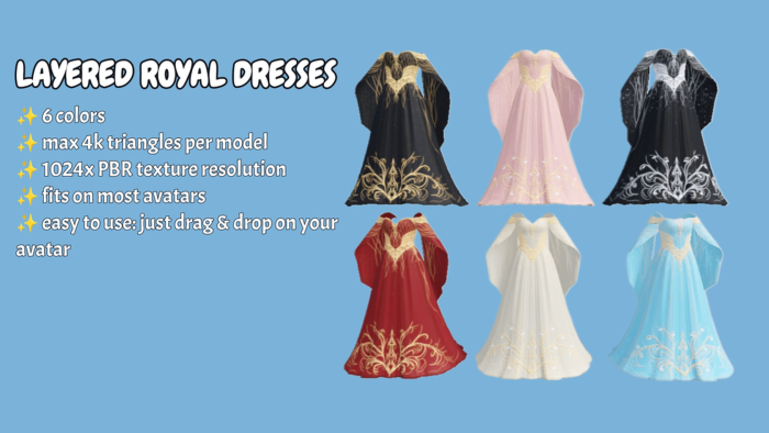 [Layered] Celestial goddess dresses preview 1