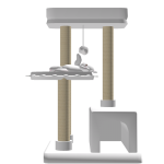 ꒰  ♡ cutest littl white cat tower ꒱