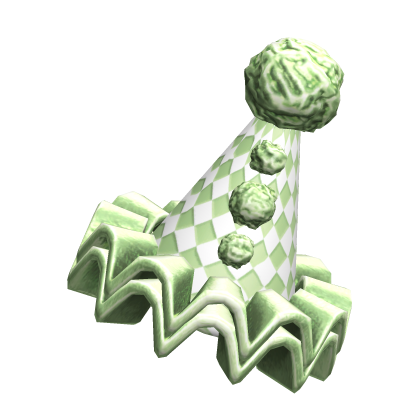 Pastel Green Clown Party Hat