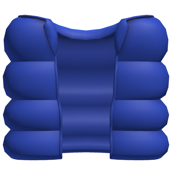 blue cozy puffer vest