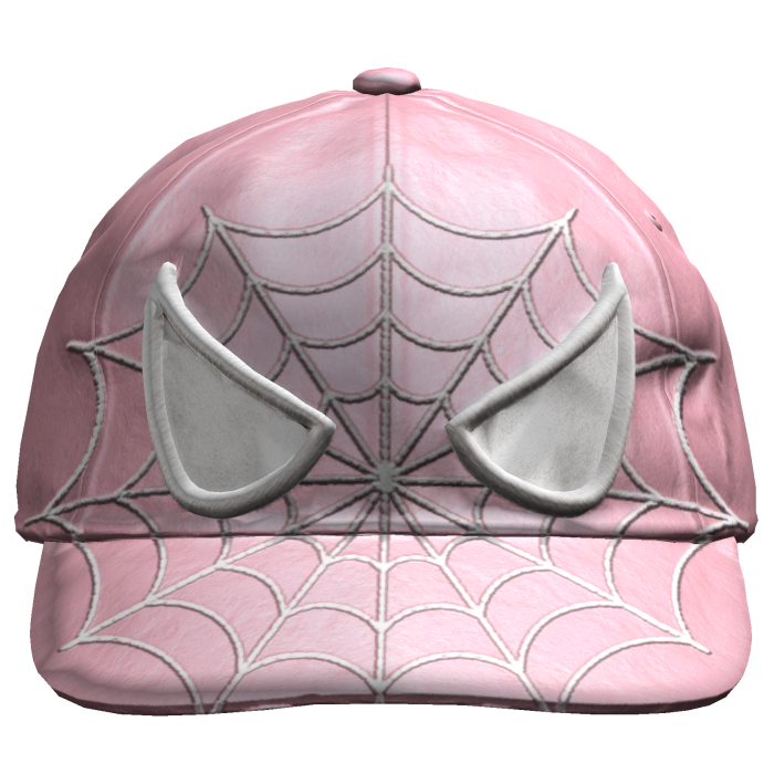 Light Pink Spider Men Web Y2K Hat