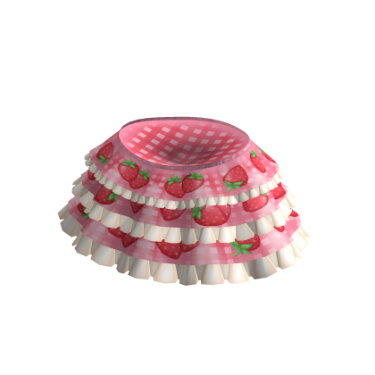 🍓 Strawberry Gingham Layered Ruffle Mini Skirt