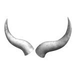 Silver Curved Horns