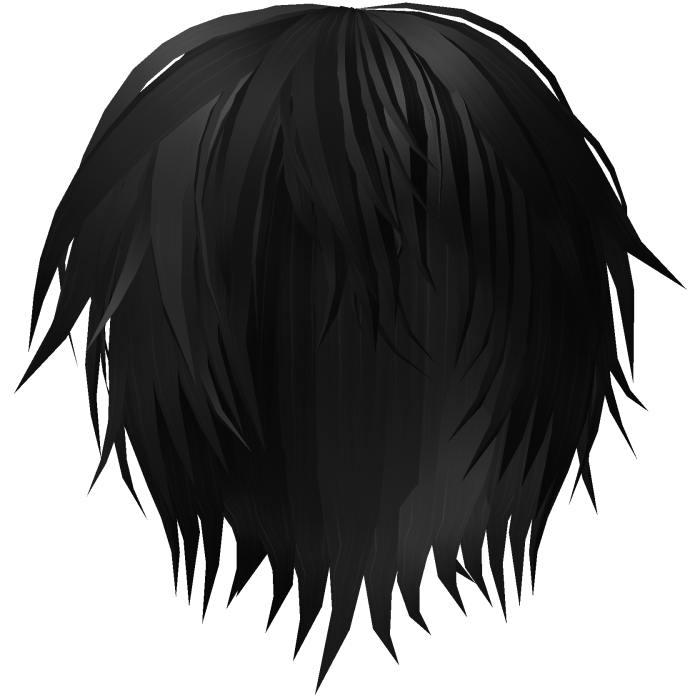 Black Long Unkept Vkei Emo Hair 28.