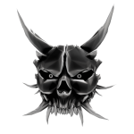 Shattered White Oni Skull Mask