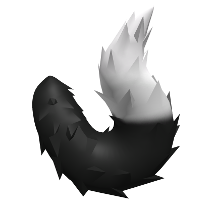 black fluffy tail