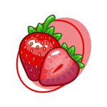 Sushi.noodles.strawberry