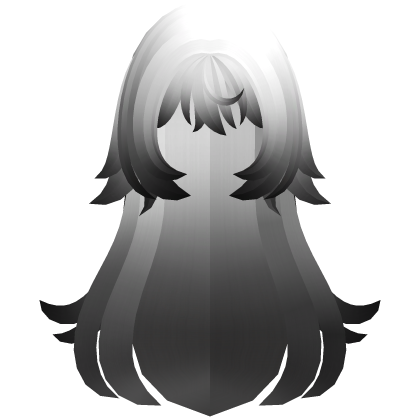 white ombre moe wispy spiky fluff long hair