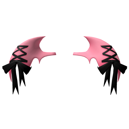 Pink Devil Wings w Ribbons Roblox item