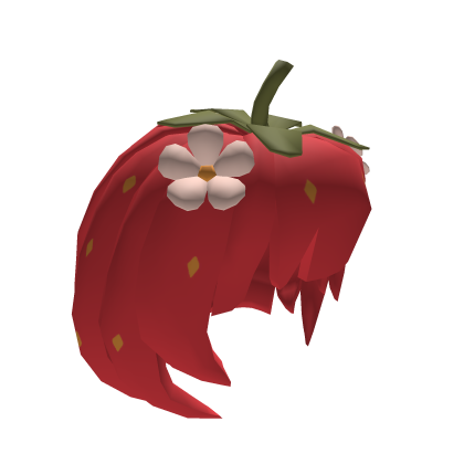 Strawberry Hair with Flowers - Low poly