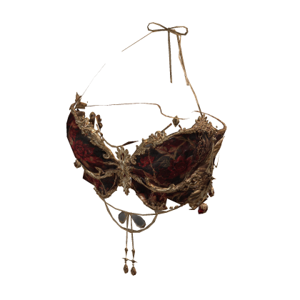 🦋 Crimson Rose Goddess Y2K Butterfly Top