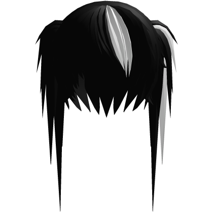 Black Emo Vkei Pigtails Hair Roblox item