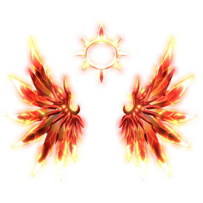 [GLOWING] Phoenix Flame Wings w/ Halo